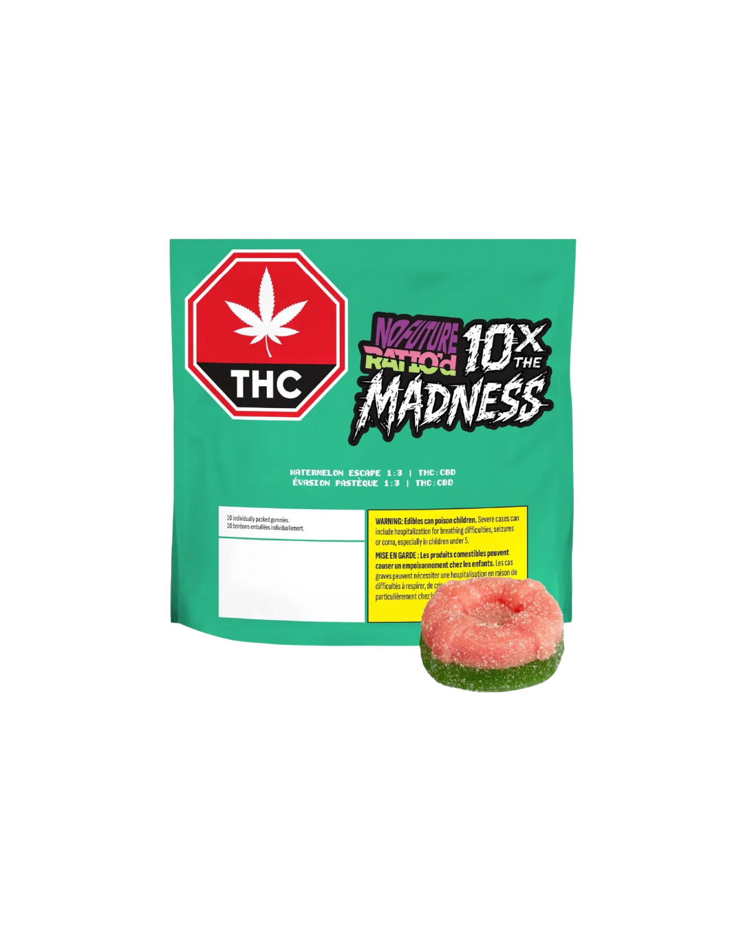 10x the Madness: Ratio'd - Watermelon Escape 1:3 THC/CBD By No Future(I)