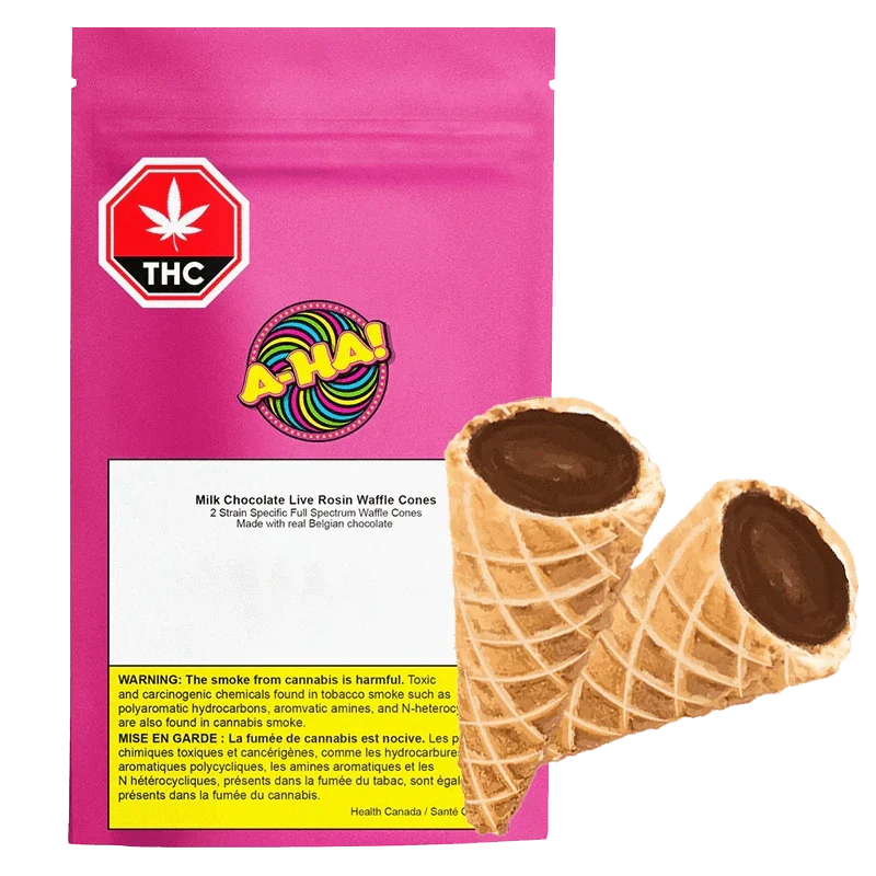Milk Chocolate Live Rosin Waffle Cones By A-Ha! (S)