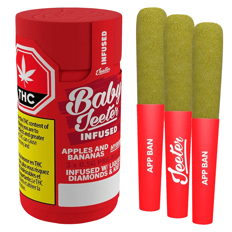 Apples and Bananas Liquid Diamonds and Kief Coated By Jeeter