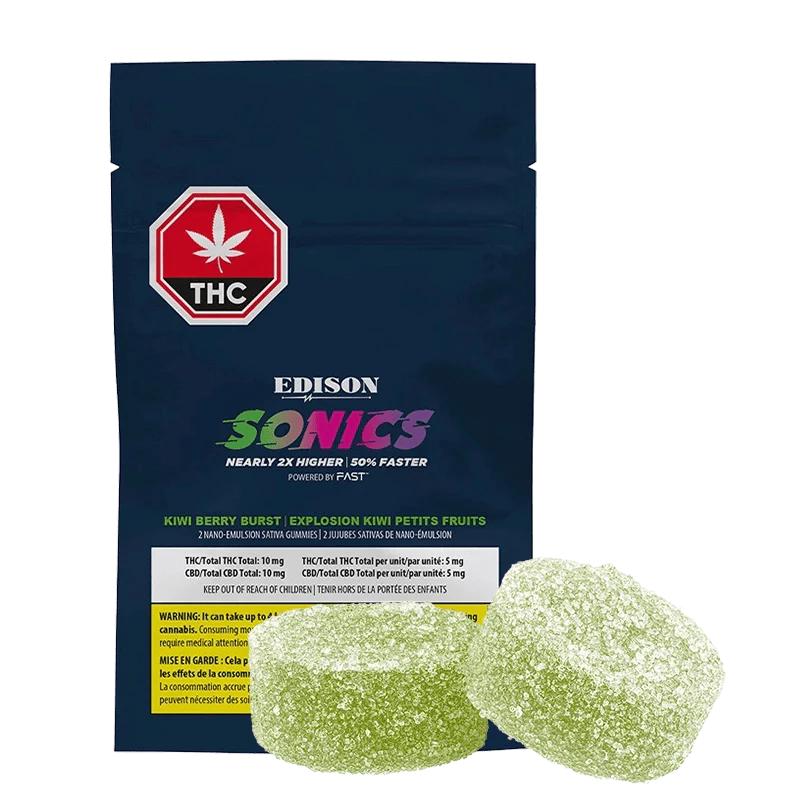 Kiwi Berry Burst CBD + THC Nano Gummies By Edison (S)