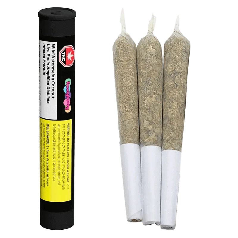 Wild Watermelon Coconut Liquid Diamond & Live Rosin Kief Coated Infused By FrootyHooty