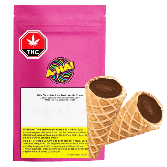Milk Chocolate Live Rosin Waffle Cones By A-Ha! (S)