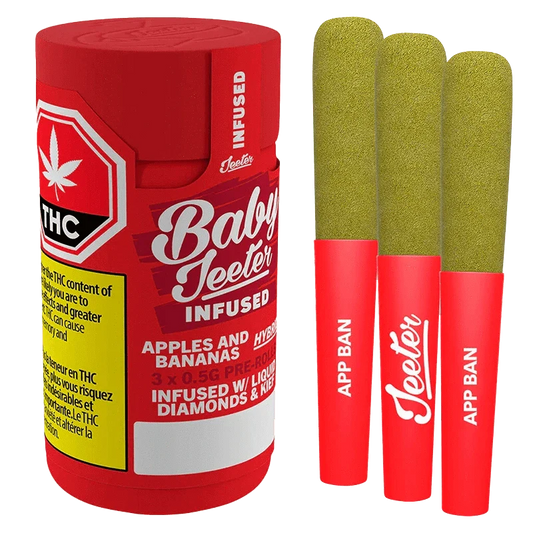 Apples and Bananas Liquid Diamonds and Kief Coated By Jeeter
