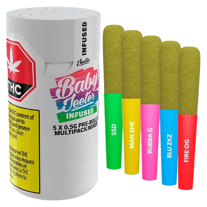 Baby Jeeter Variety Pack Liquid Diamonds and Kief Coated By Jeeter