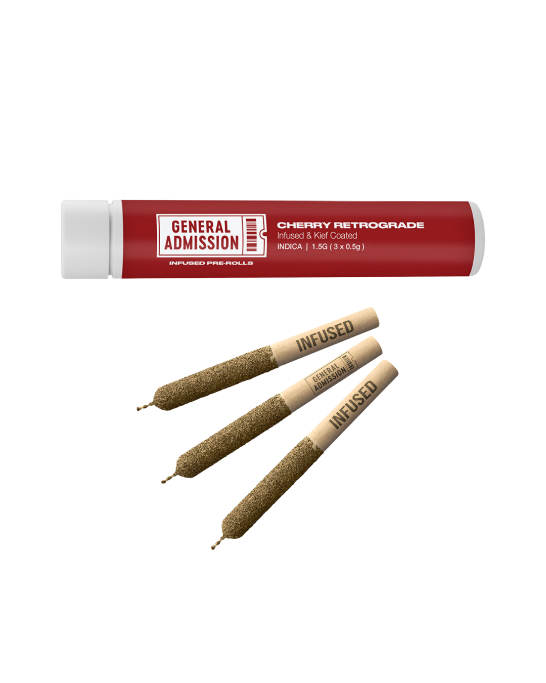 Cherry Retrograde Diamonds, Distillate Infused And Kief Coated By General Admission