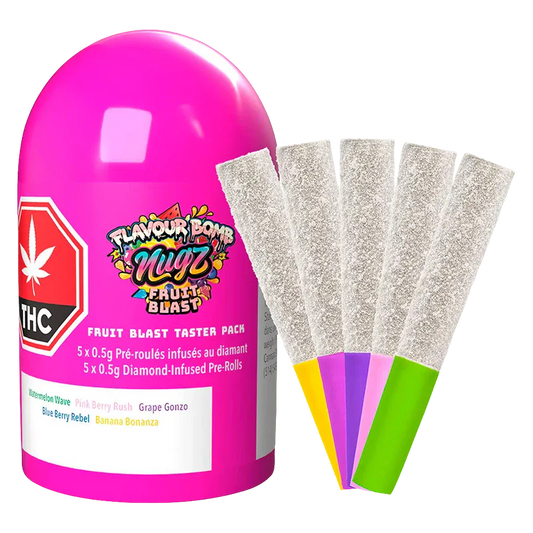 Flavour Bomb Fruit Blast Taster Pack Diamonds Infused and Diamond Coated By Nugz