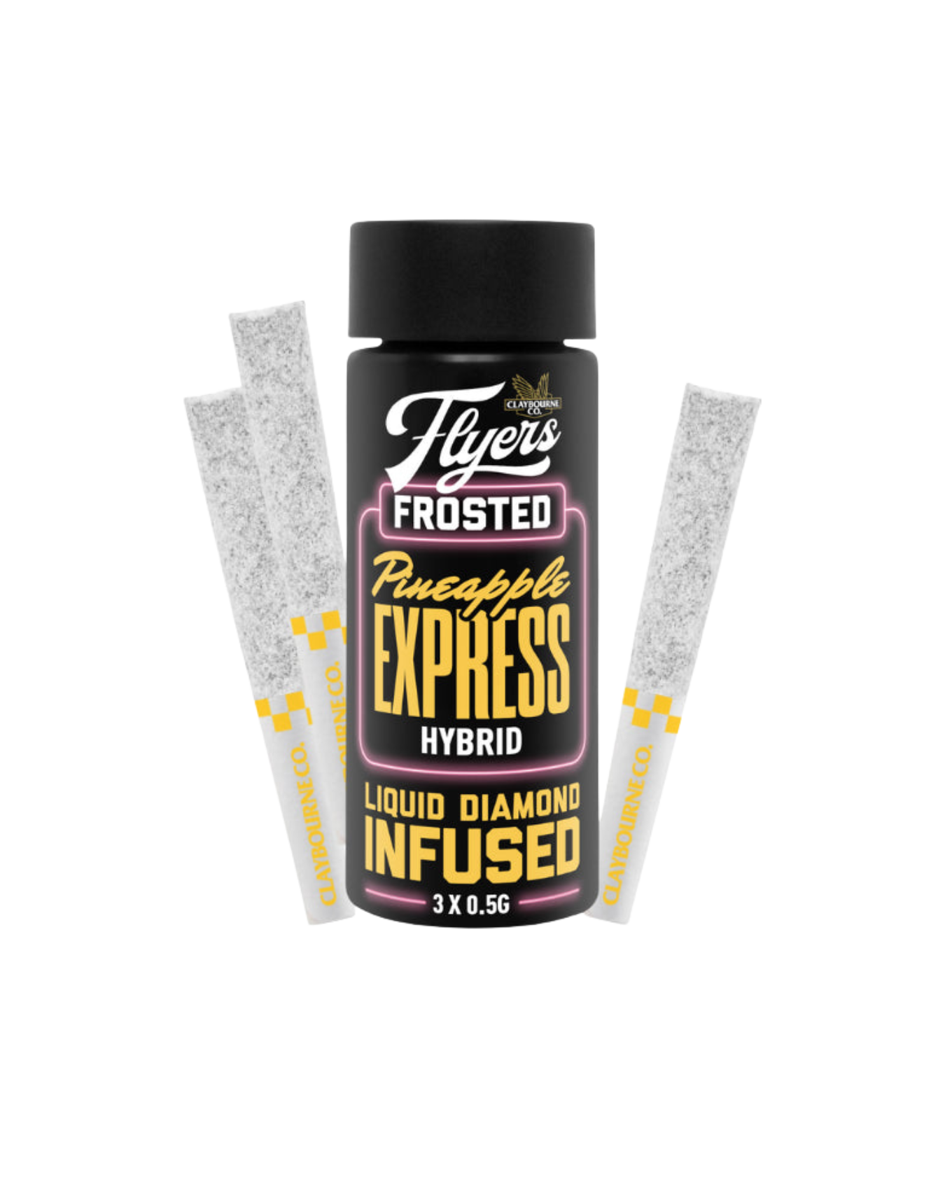 Frosted Flyers Pineapple Express Liquid Diamond And Diamond dust Infused By Clayborne