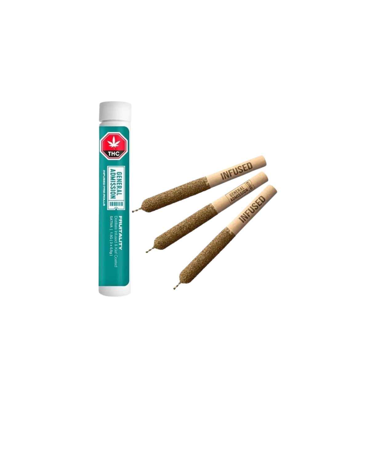 Fruitality Distillate Infused And Kief Coated By General Admission