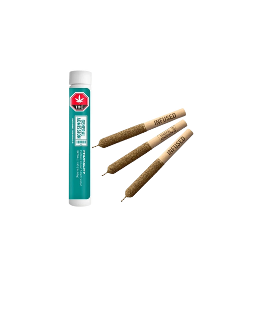 Fruitality Distillate Infused And Kief Coated By General Admission
