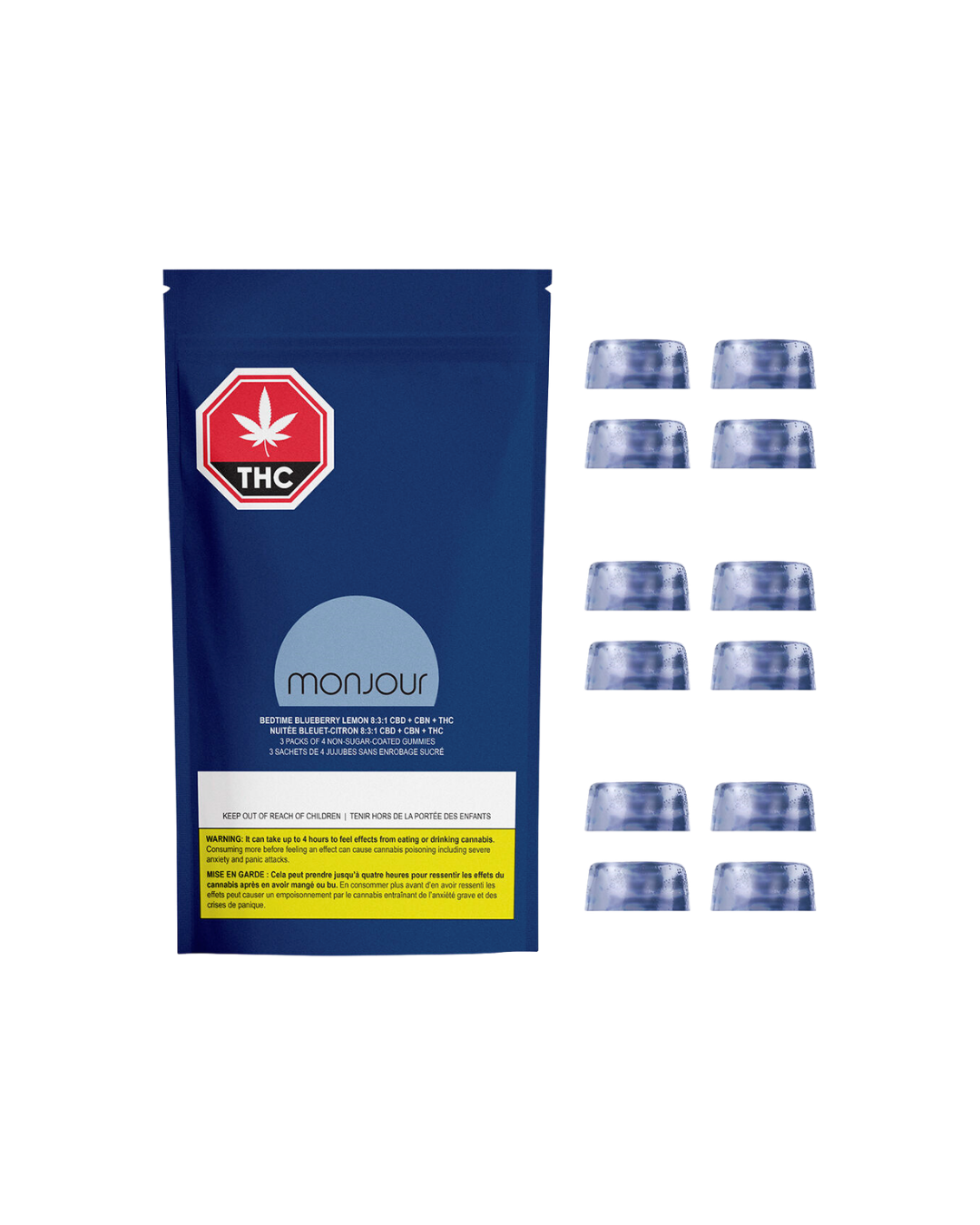 Multipack of 3 Monjour CBN Bedtime Blueberry Lemon By Monjour (I)