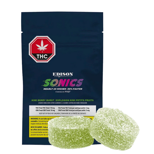 Kiwi Berry Burst CBD + THC Nano Gummies By Edison (S)
