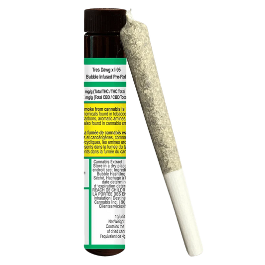 Tres Dawg x I-95 Bubble Hash infused By Truro