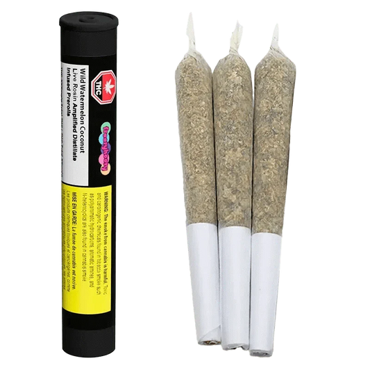 Wild Watermelon Coconut Liquid Diamond & Live Rosin Kief Coated Infused By FrootyHooty