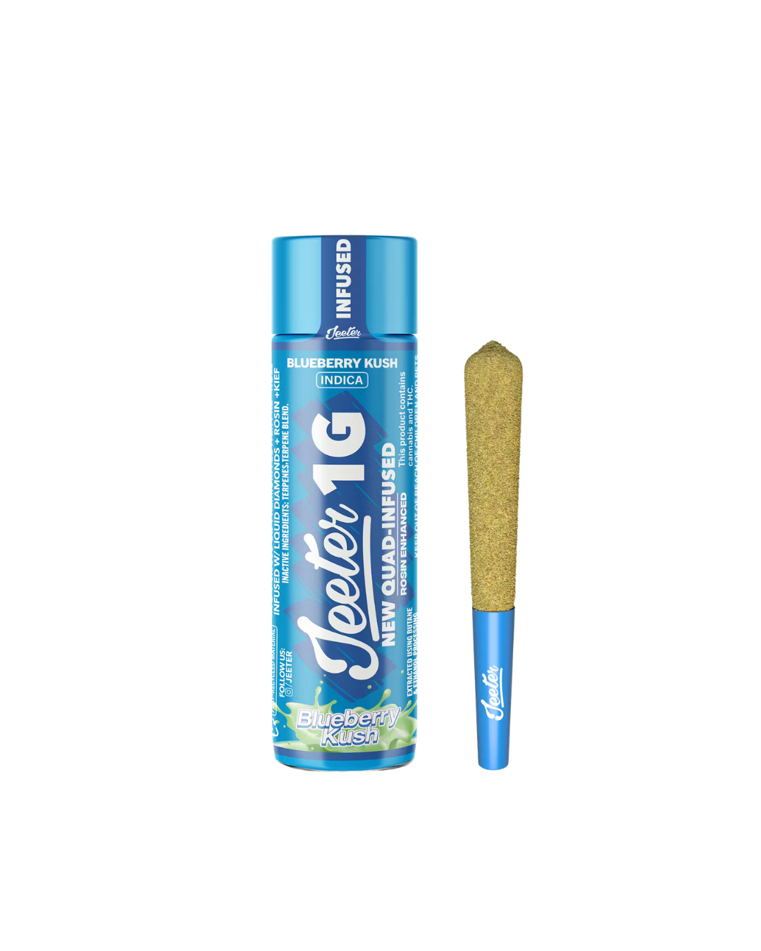 Blueberry Kush Liquid Diamond and Kief Coated By Jeeter